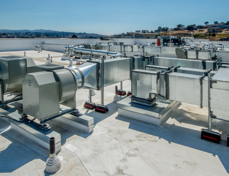 roof with commercial HVAC repair Toronto